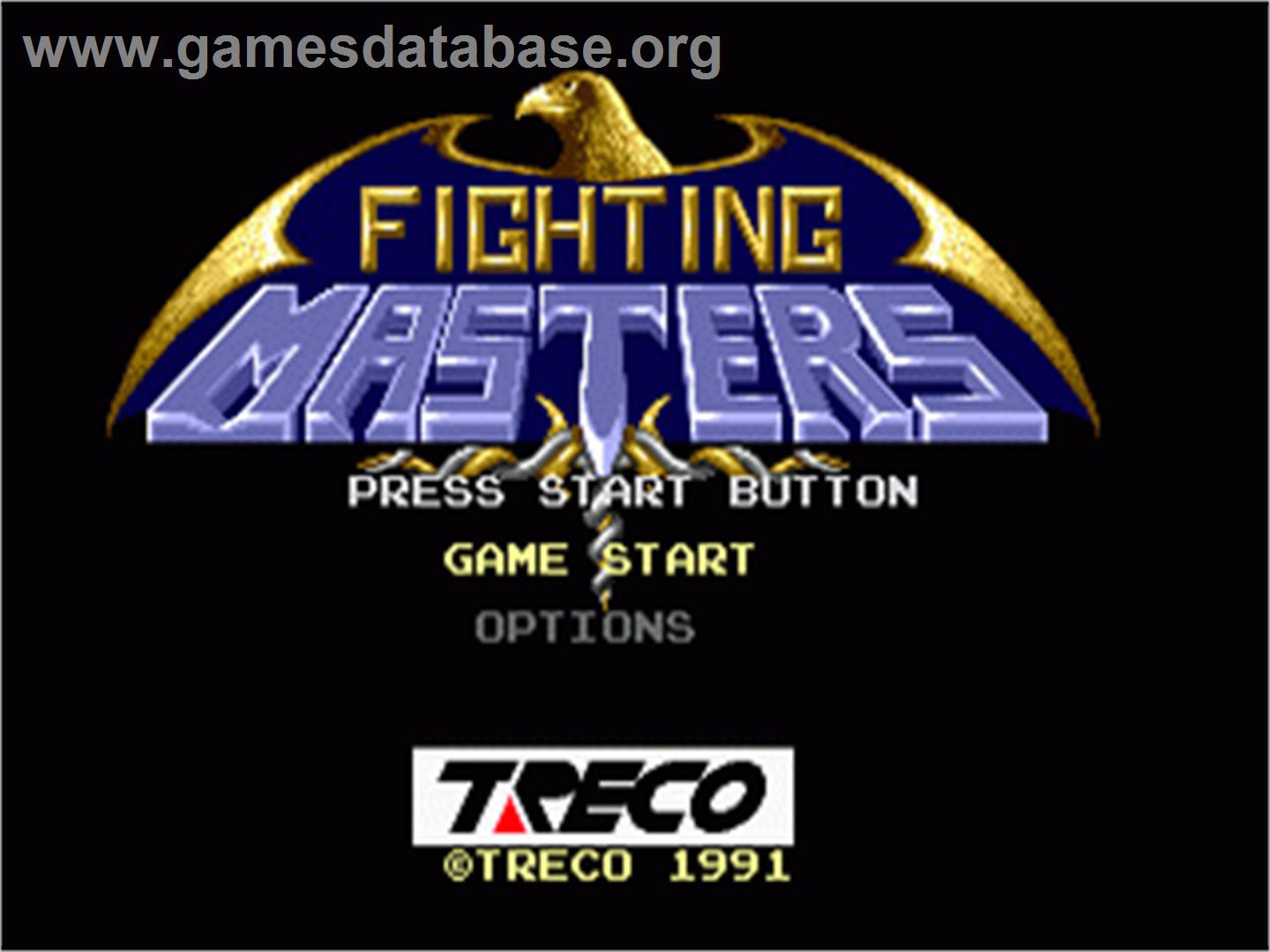 Fighting Masters - Sega Nomad - Artwork - Title Screen