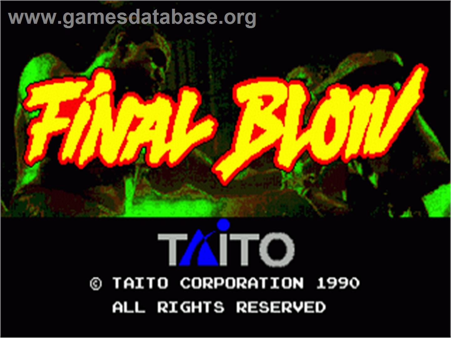 Final Blow - Sega Nomad - Artwork - Title Screen