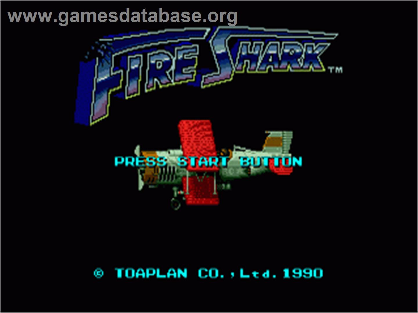Fire Shark - Sega Nomad - Artwork - Title Screen