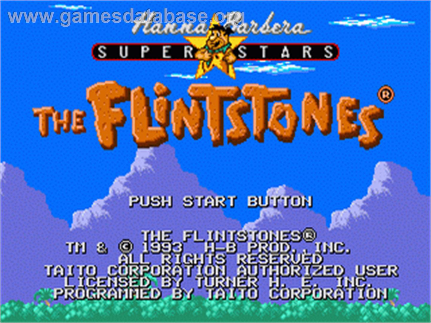 Flintstones, The - Sega Nomad - Artwork - Title Screen