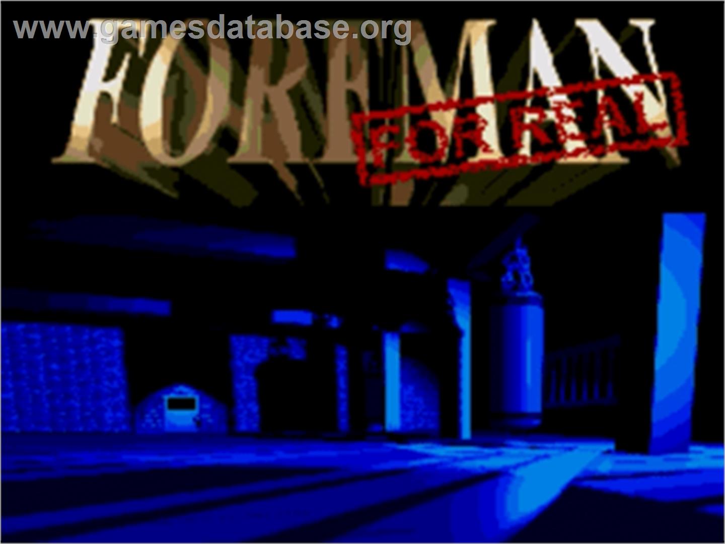 Foreman for Real - Sega Nomad - Artwork - Title Screen