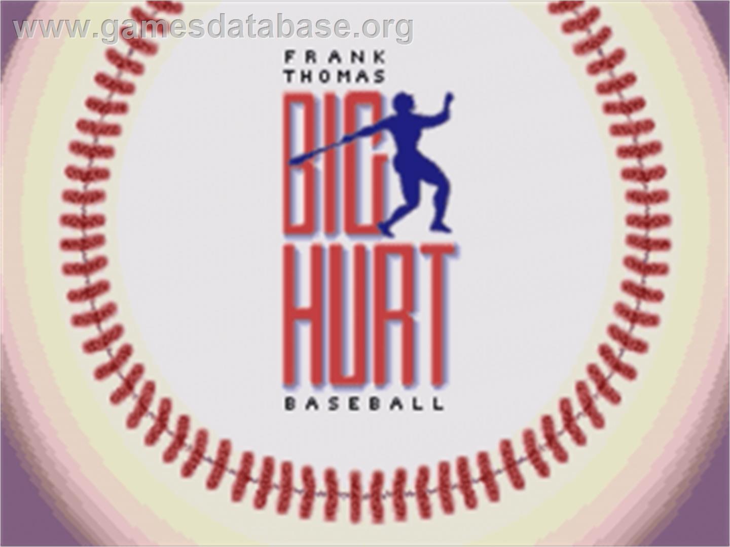 Frank Thomas Big Hurt Baseball - Sega Nomad - Artwork - Title Screen