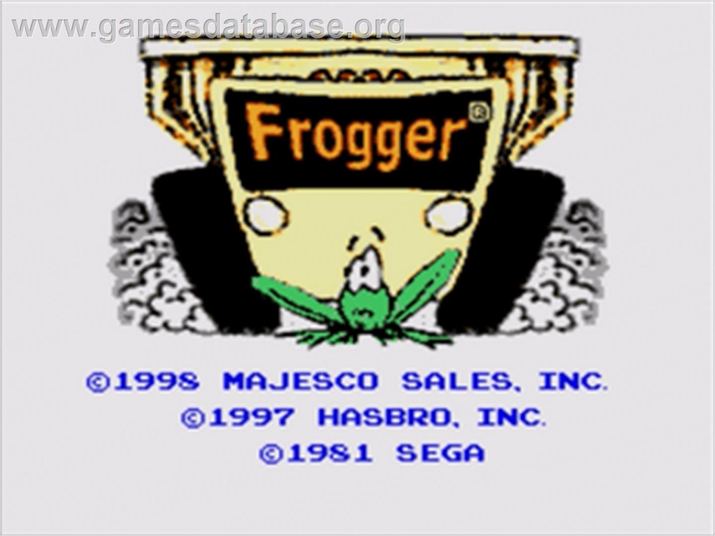 Frogger - Sega Nomad - Artwork - Title Screen