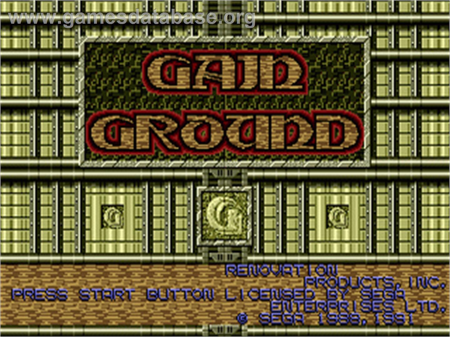 Gain Ground - Sega Nomad - Artwork - Title Screen