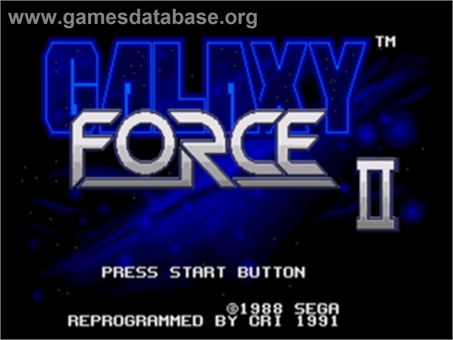 Galaxy Force 2 - Sega Nomad - Artwork - Title Screen