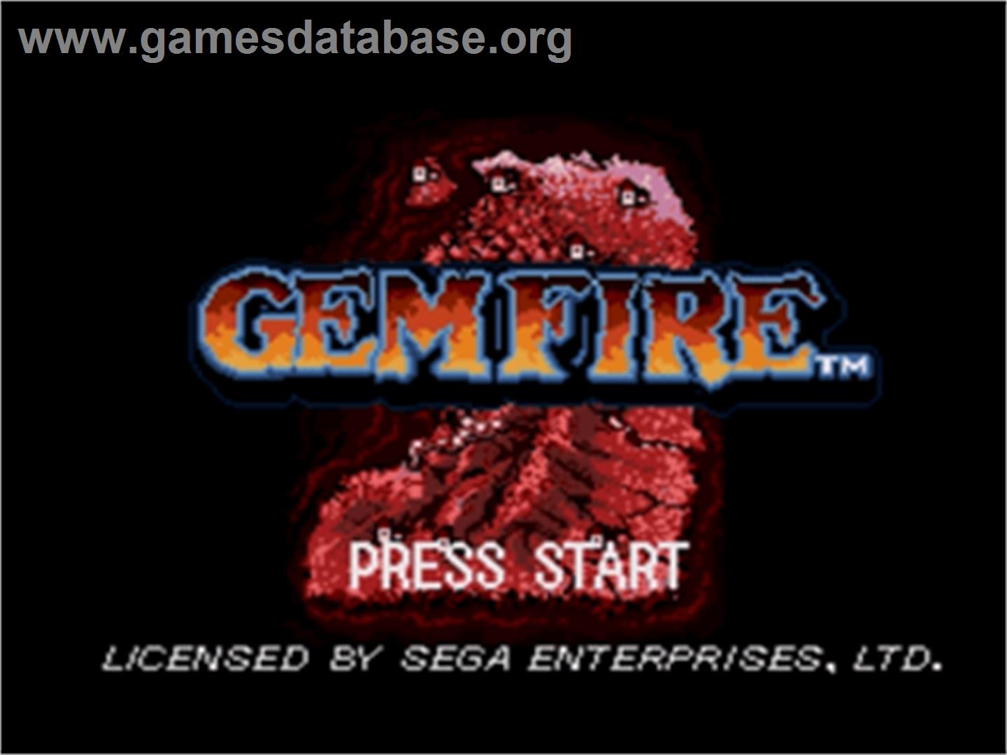 Gemfire - Sega Nomad - Artwork - Title Screen