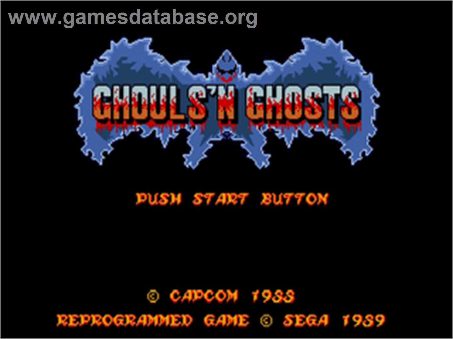 Ghouls'n Ghosts - Sega Nomad - Artwork - Title Screen