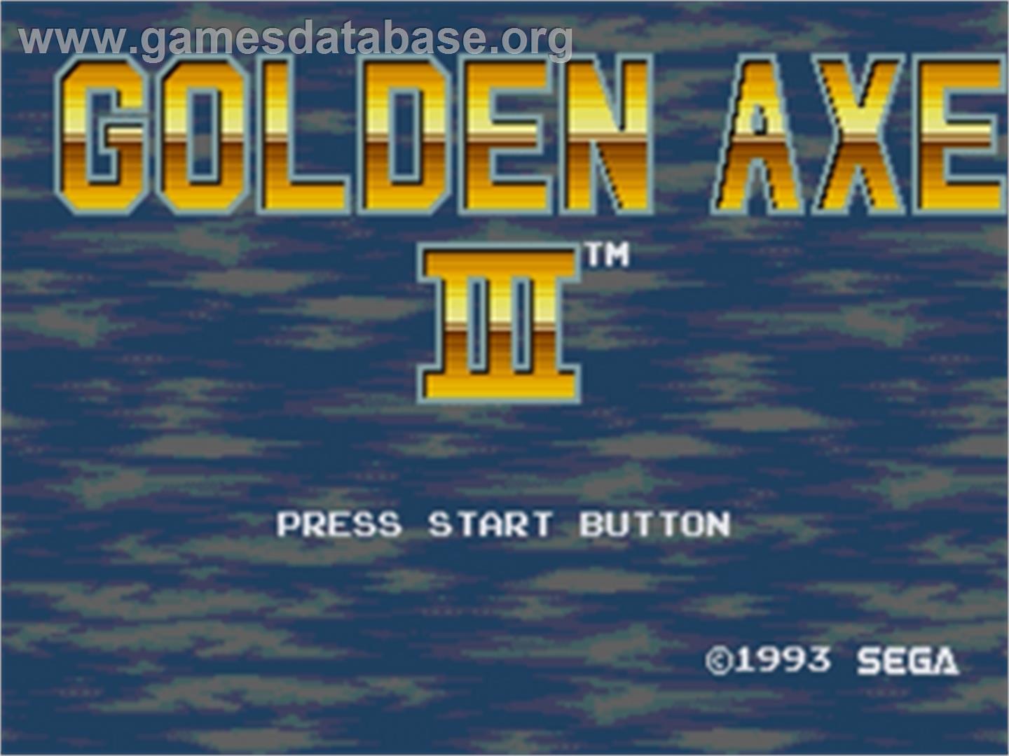 Golden Axe III - Sega Nomad - Artwork - Title Screen