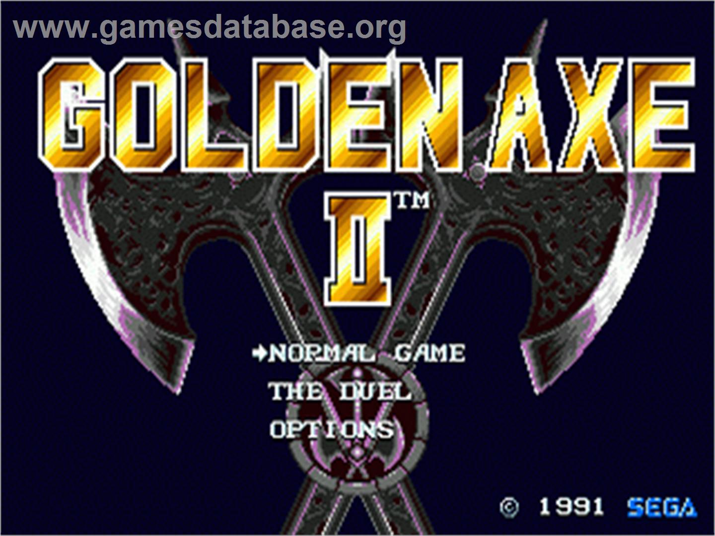 Golden Axe II - Sega Nomad - Artwork - Title Screen