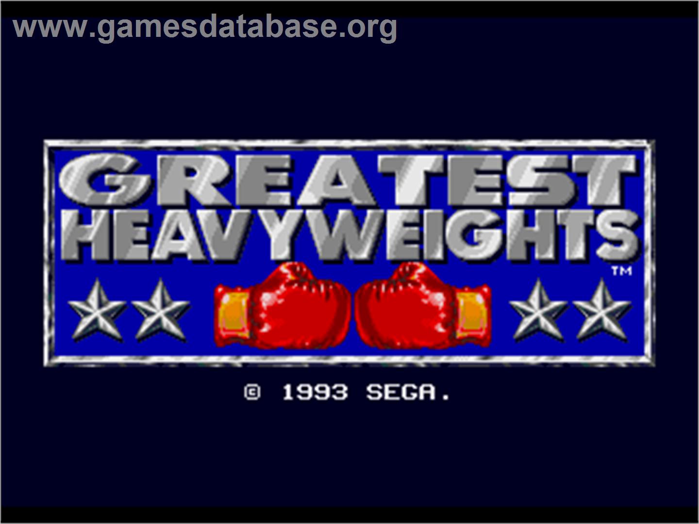 Greatest Heavyweights - Sega Nomad - Artwork - Title Screen
