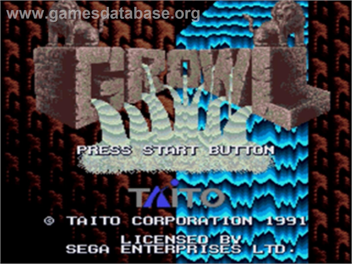 Growl - Sega Nomad - Artwork - Title Screen