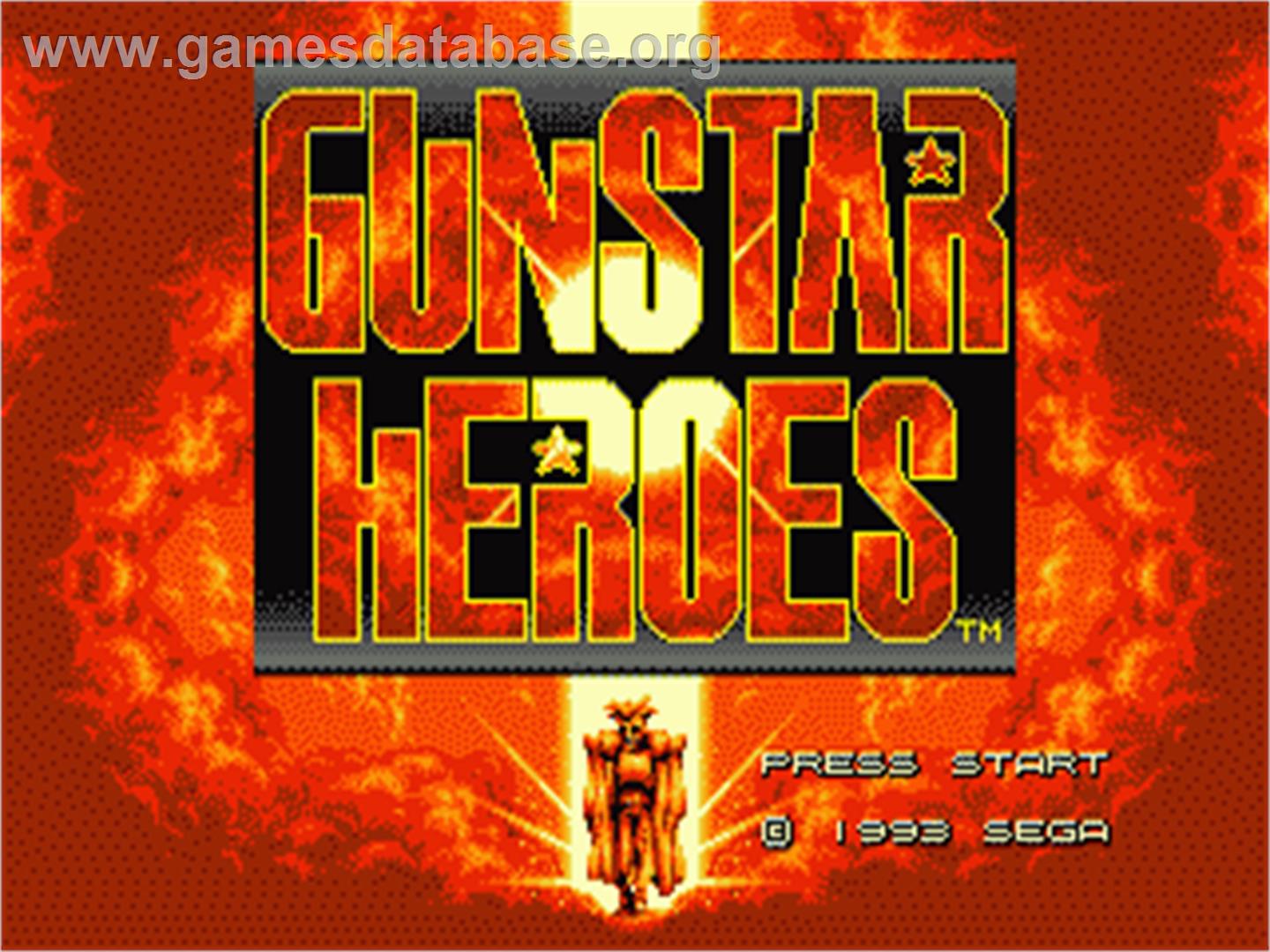 Gunstar Heroes - Sega Nomad - Artwork - Title Screen