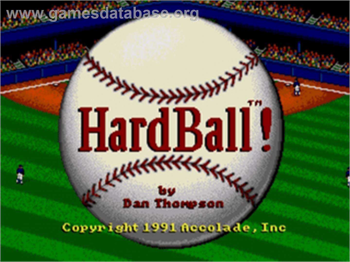 HardBall - Sega Nomad - Artwork - Title Screen