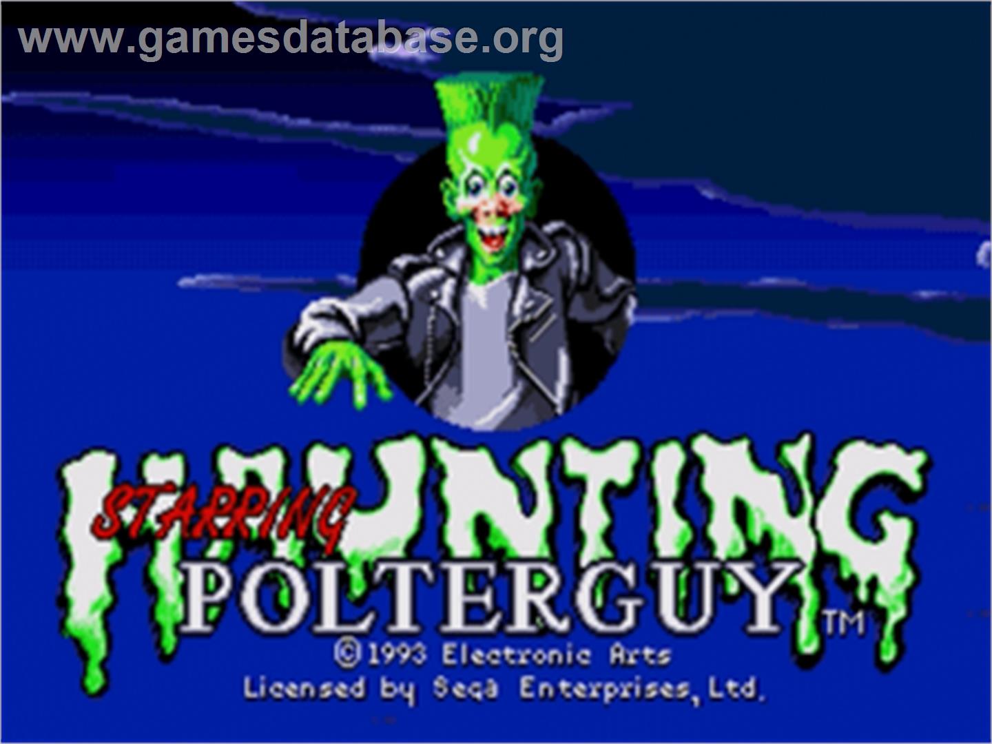 Haunting Starring Polterguy - Sega Nomad - Artwork - Title Screen