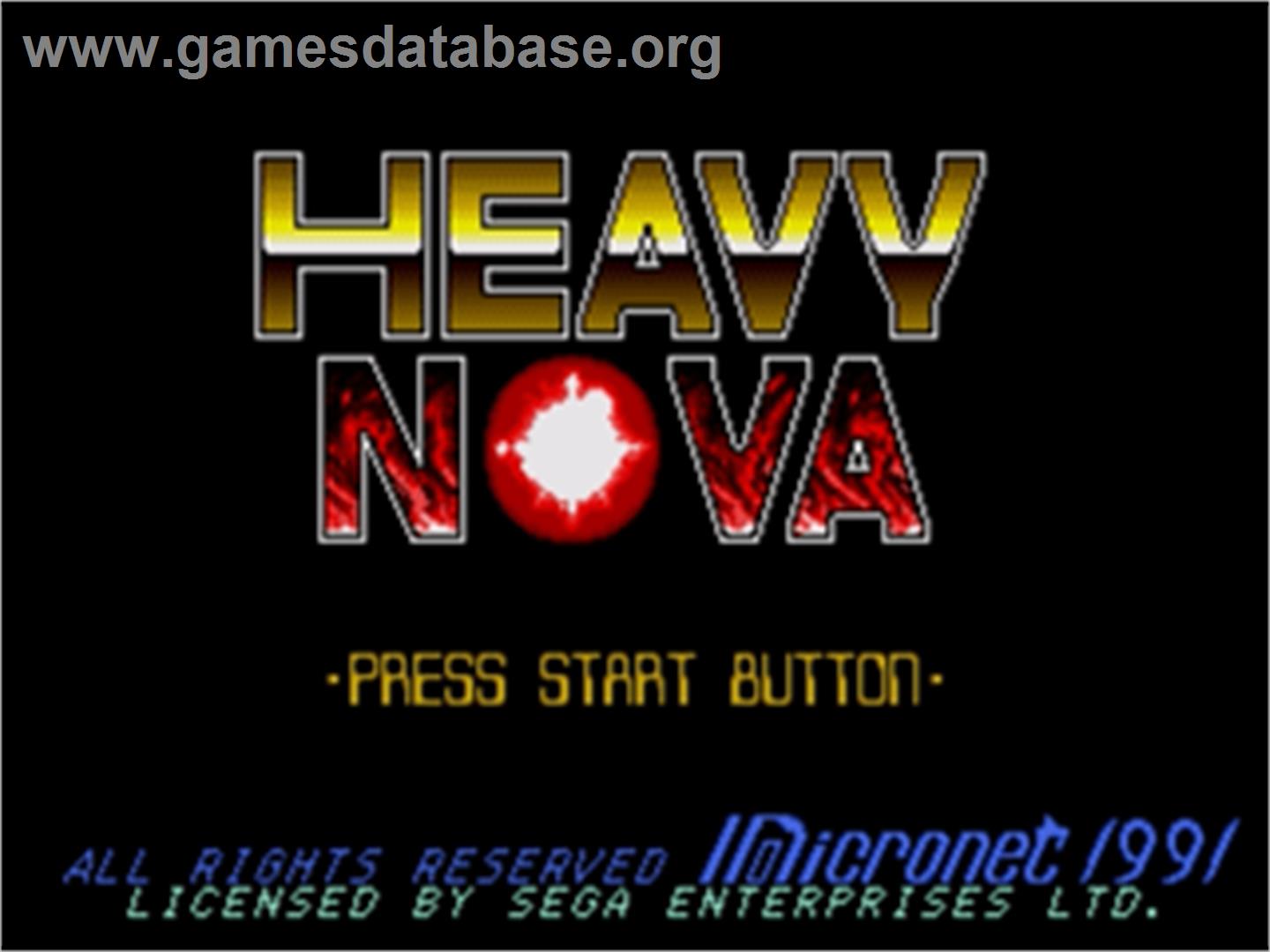 Heavy Nova - Sega Nomad - Artwork - Title Screen