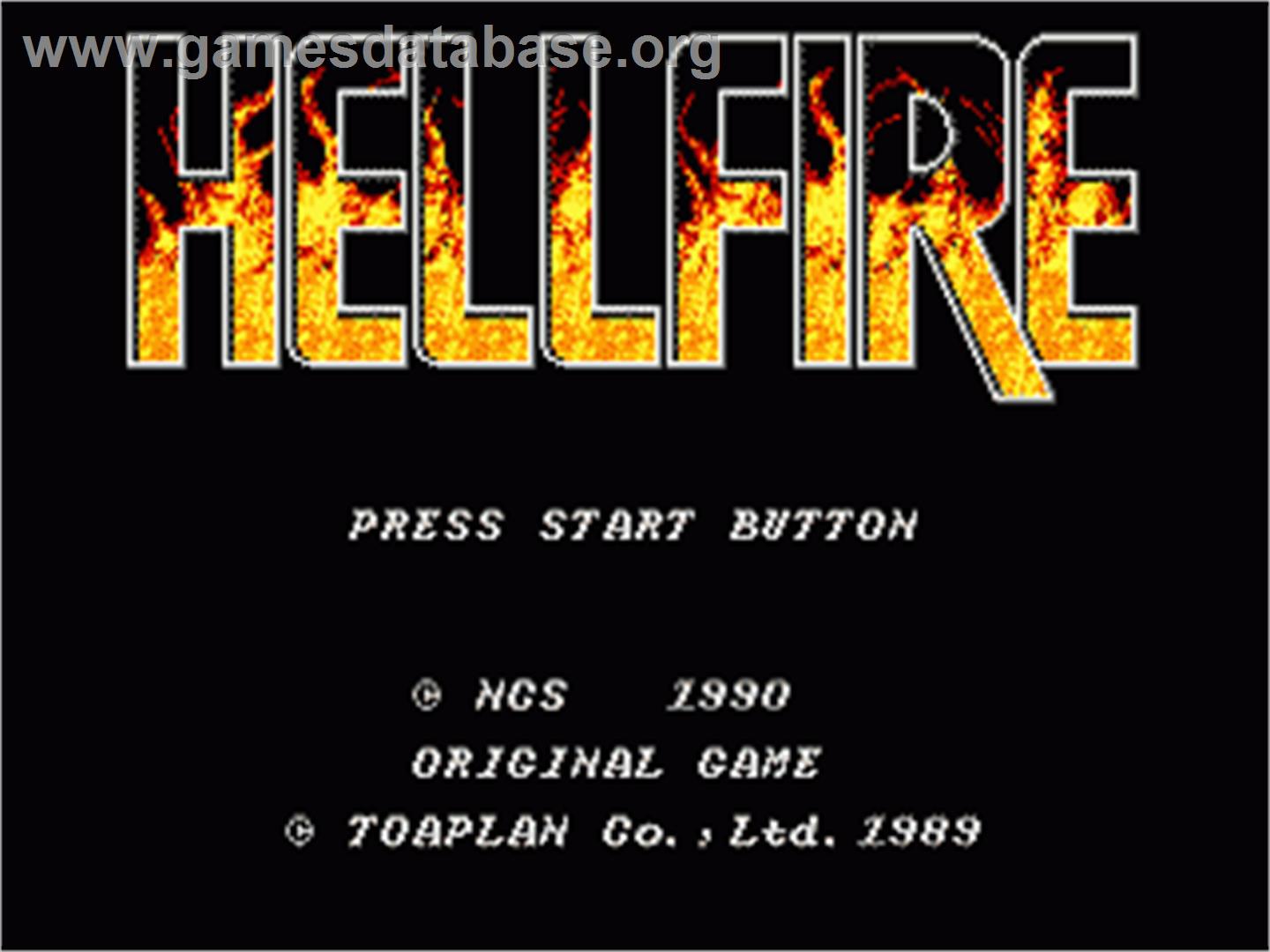 Hellfire - Sega Nomad - Artwork - Title Screen