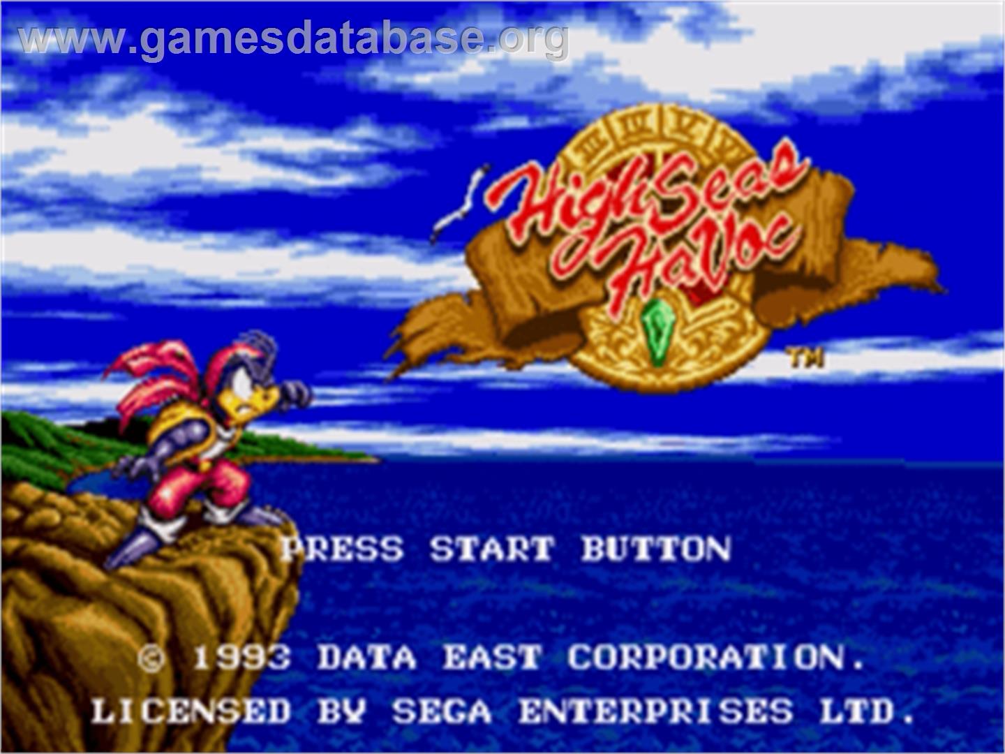 High Seas Havoc - Sega Nomad - Artwork - Title Screen
