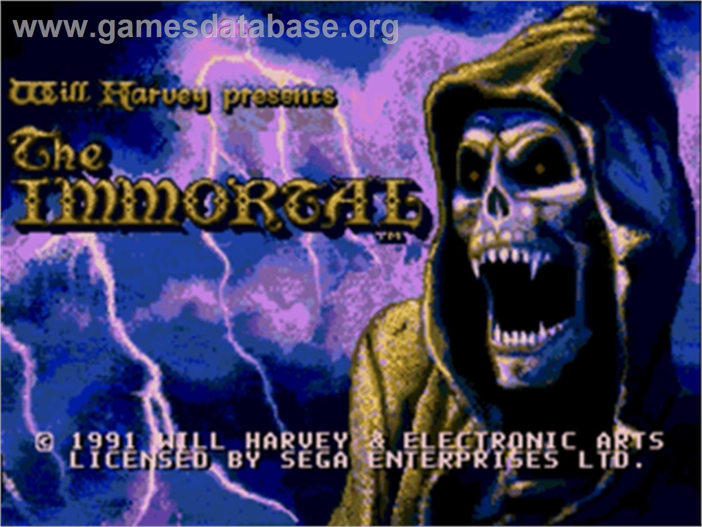 Immortal, The - Sega Nomad - Artwork - Title Screen