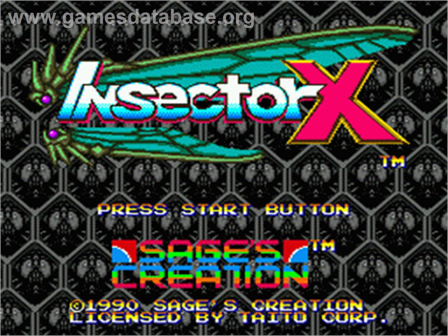 Insector-X - Sega Nomad - Artwork - Title Screen