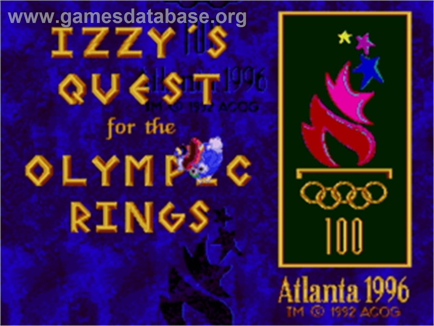 Izzy's Quest for the Olympic Rings - Sega Nomad - Artwork - Title Screen