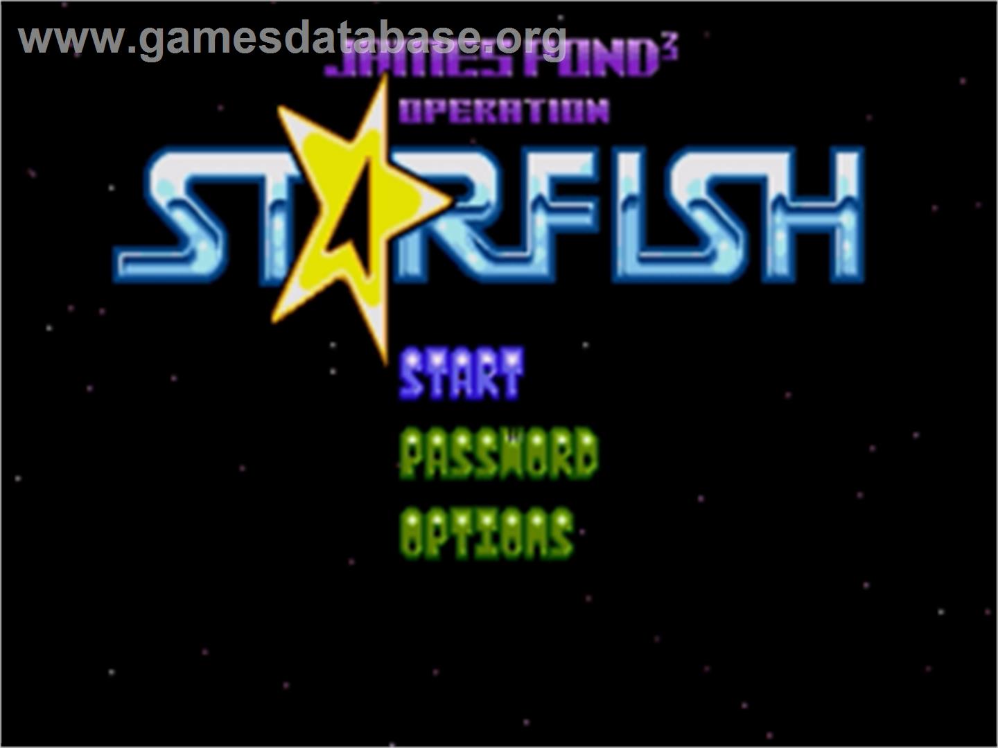 James Pond 3: Operation Starfish - Sega Nomad - Artwork - Title Screen