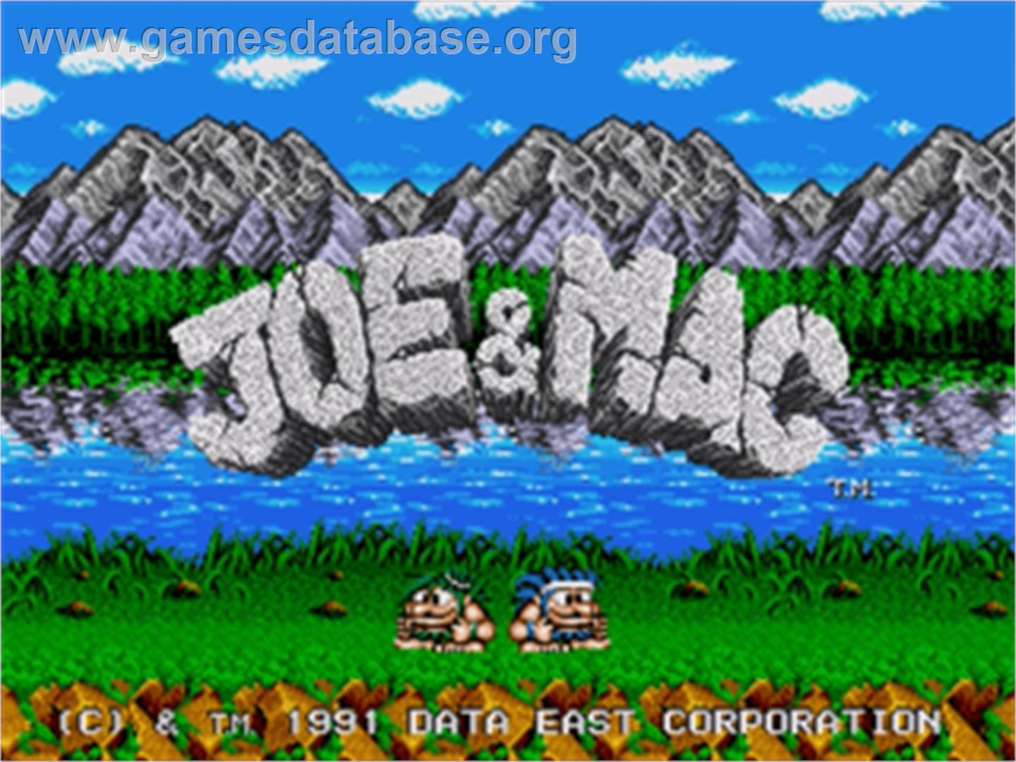 Joe & Mac: Caveman Ninja - Sega Nomad - Artwork - Title Screen
