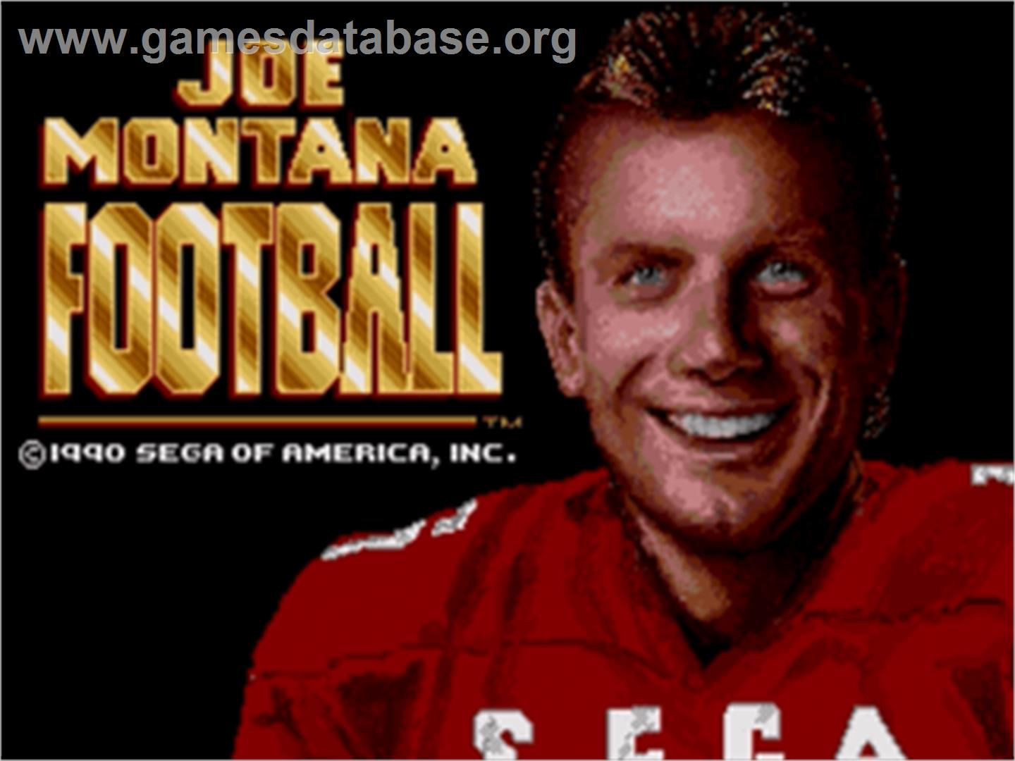 Joe Montana Football - Sega Nomad - Artwork - Title Screen