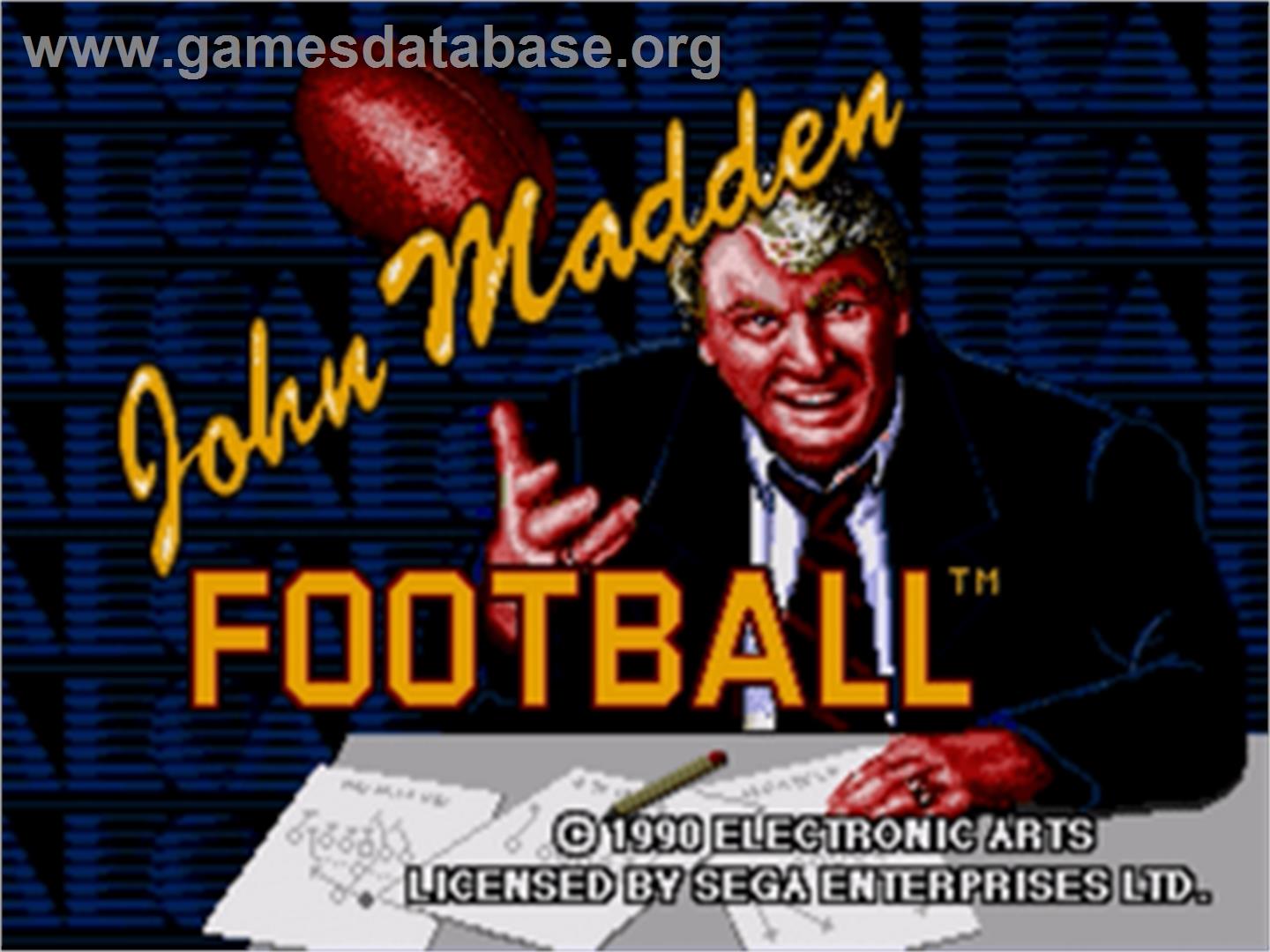 John Madden Football - Sega Nomad - Artwork - Title Screen