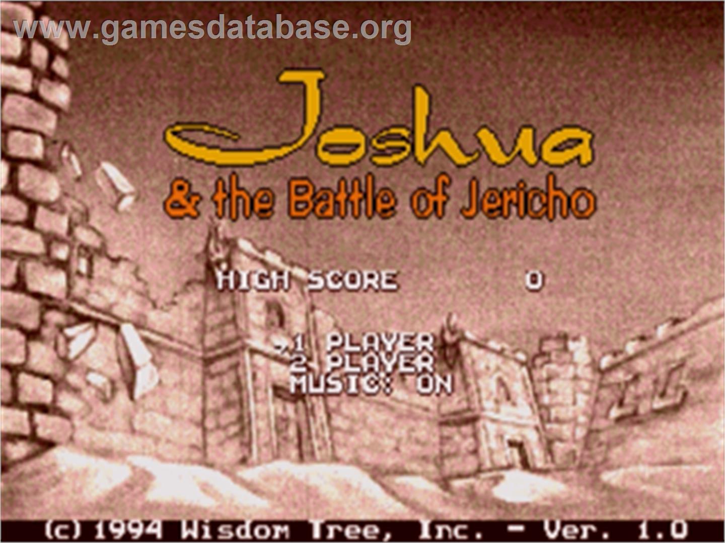 Joshua & the Battle of Jericho - Sega Nomad - Artwork - Title Screen