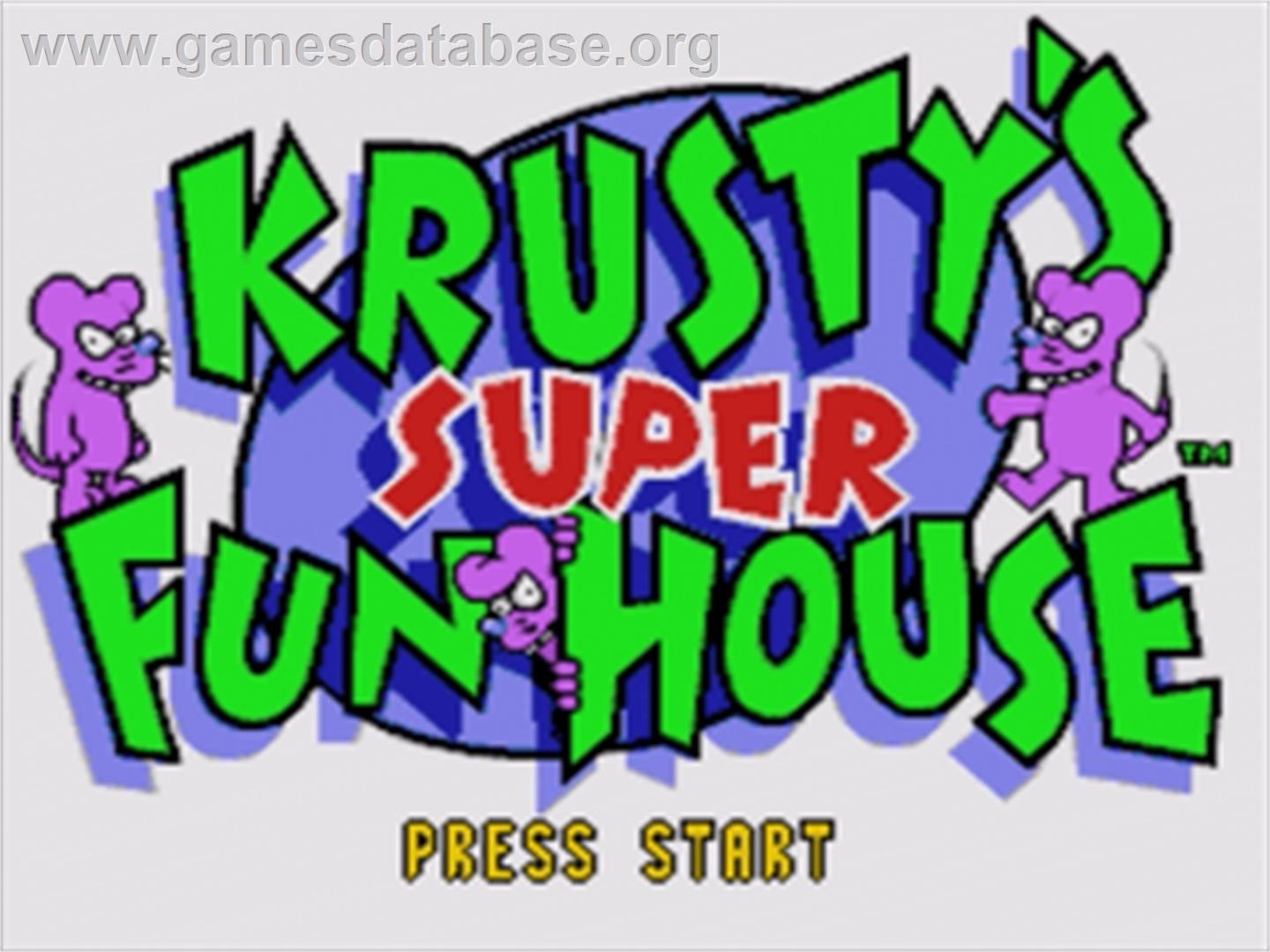 Krusty's Fun House - Sega Nomad - Artwork - Title Screen