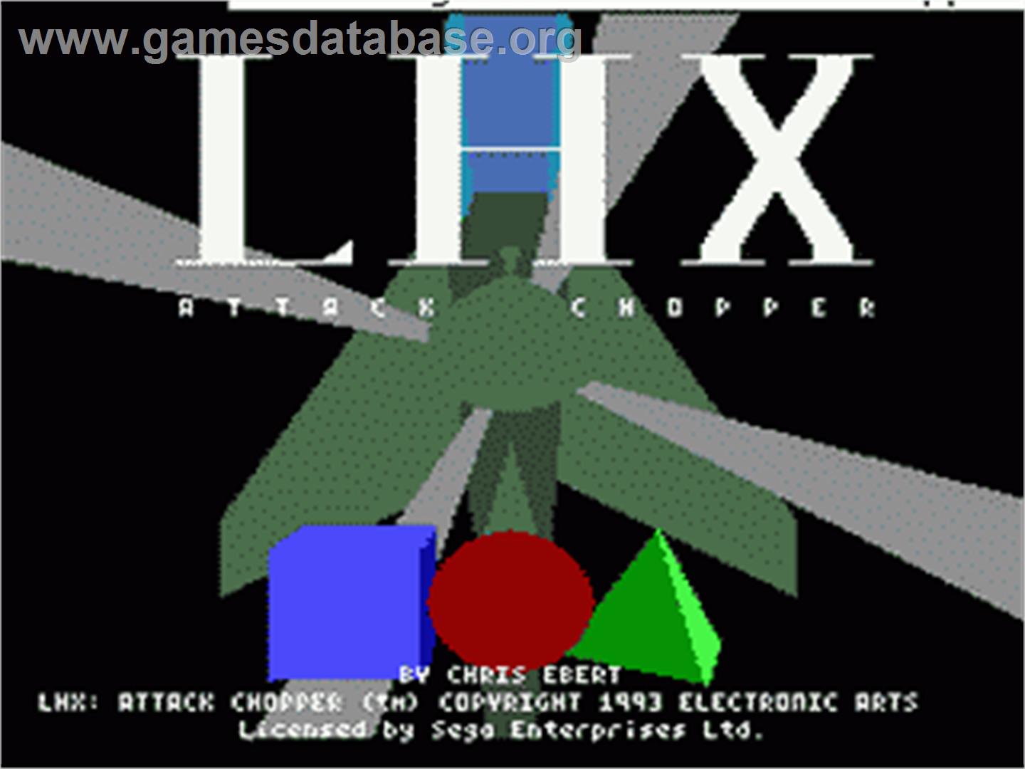 LHX: Attack Chopper - Sega Nomad - Artwork - Title Screen