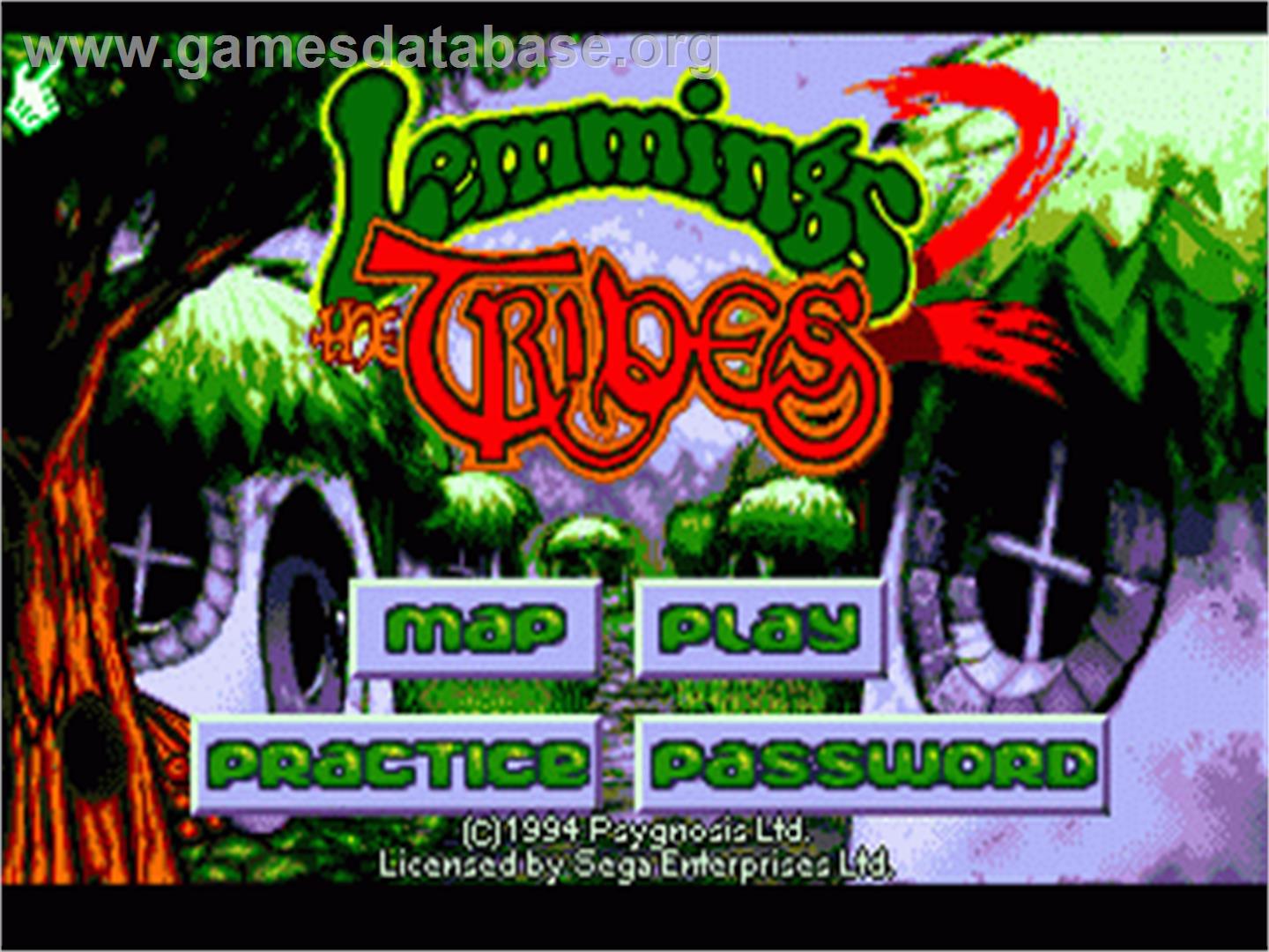 Lemmings 2: The Tribes - Sega Nomad - Artwork - Title Screen