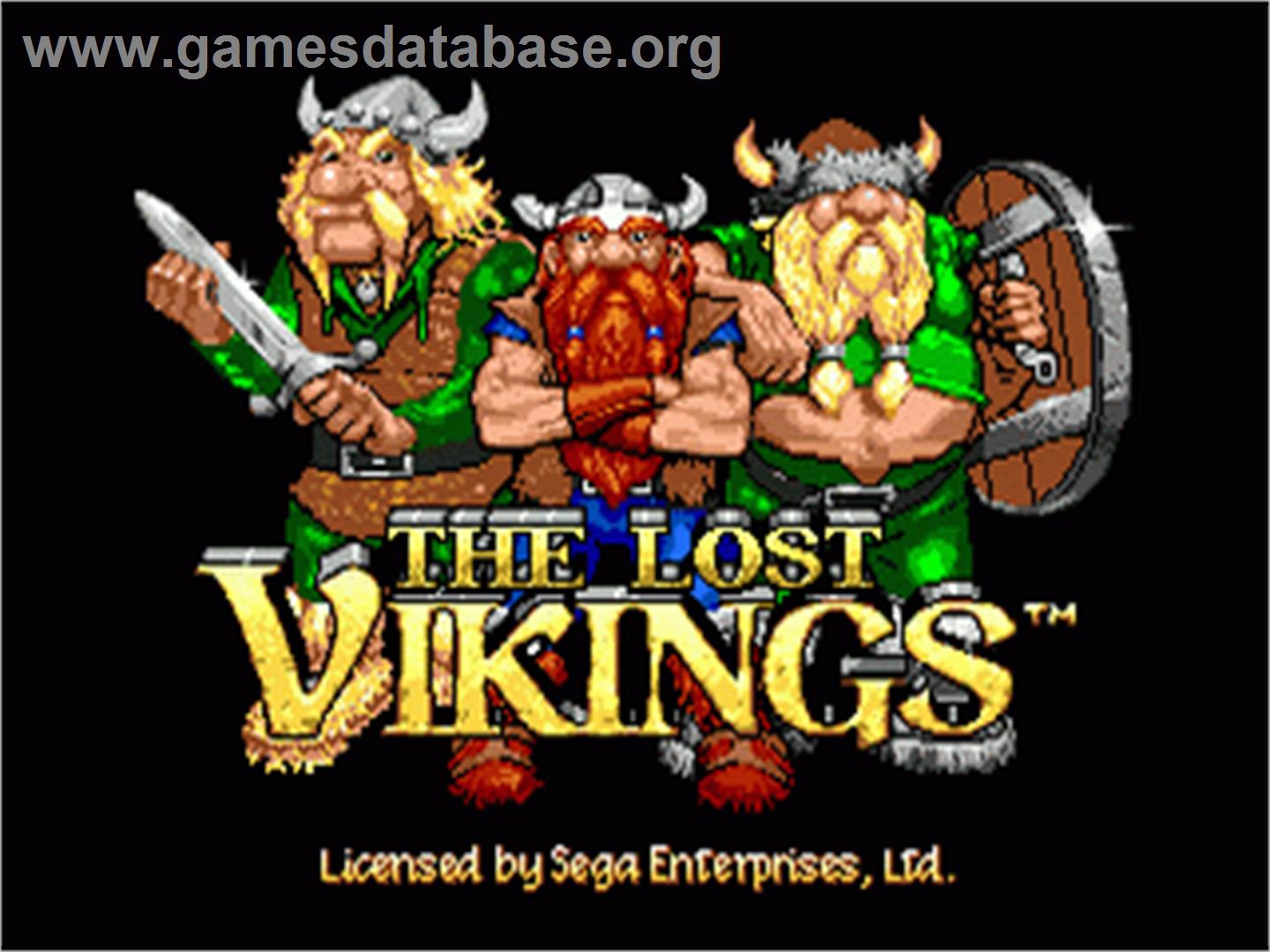 Lost Vikings, The - Sega Nomad - Artwork - Title Screen