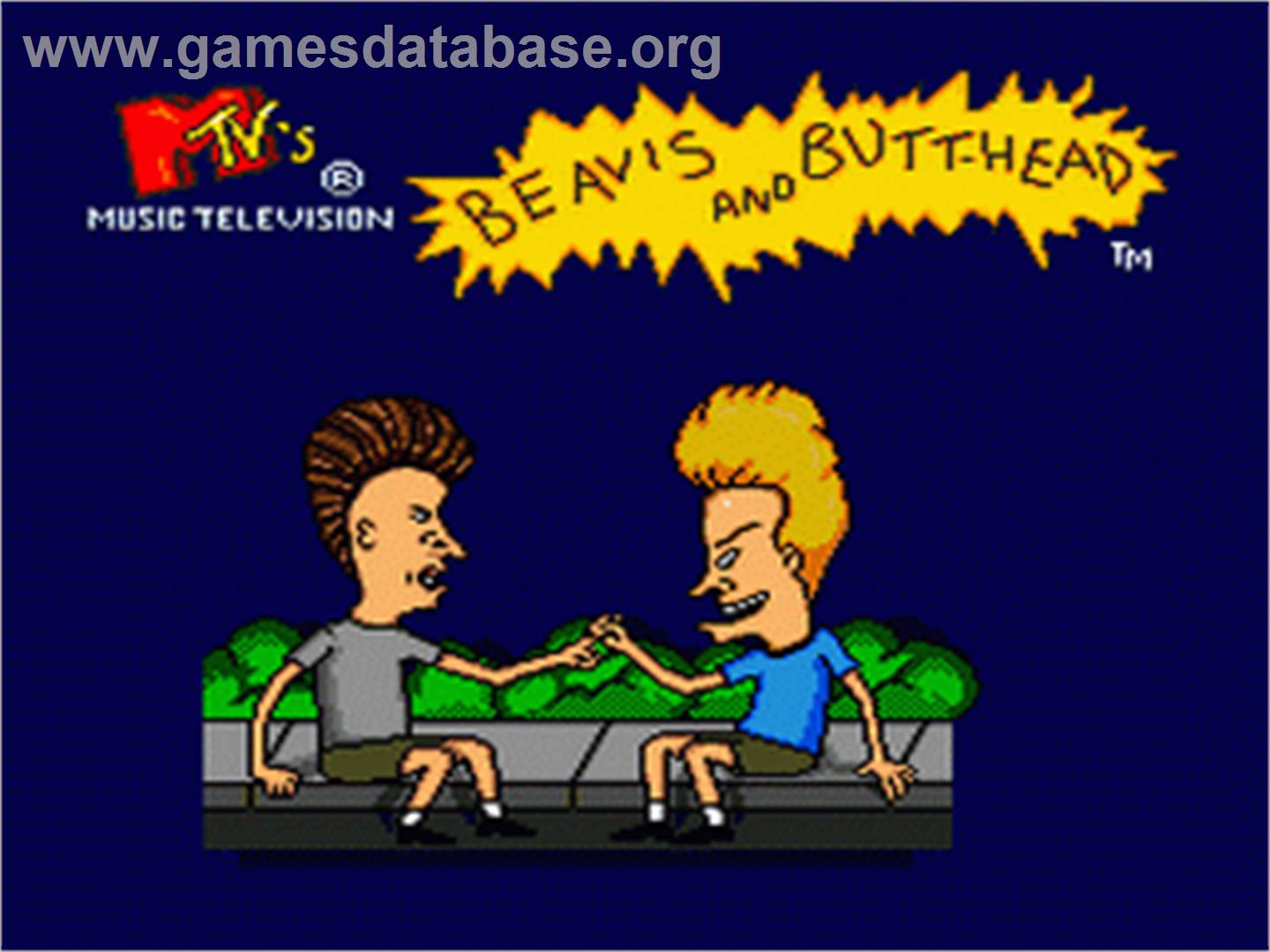 MTV's Beavis and Butthead - Sega Nomad - Artwork - Title Screen
