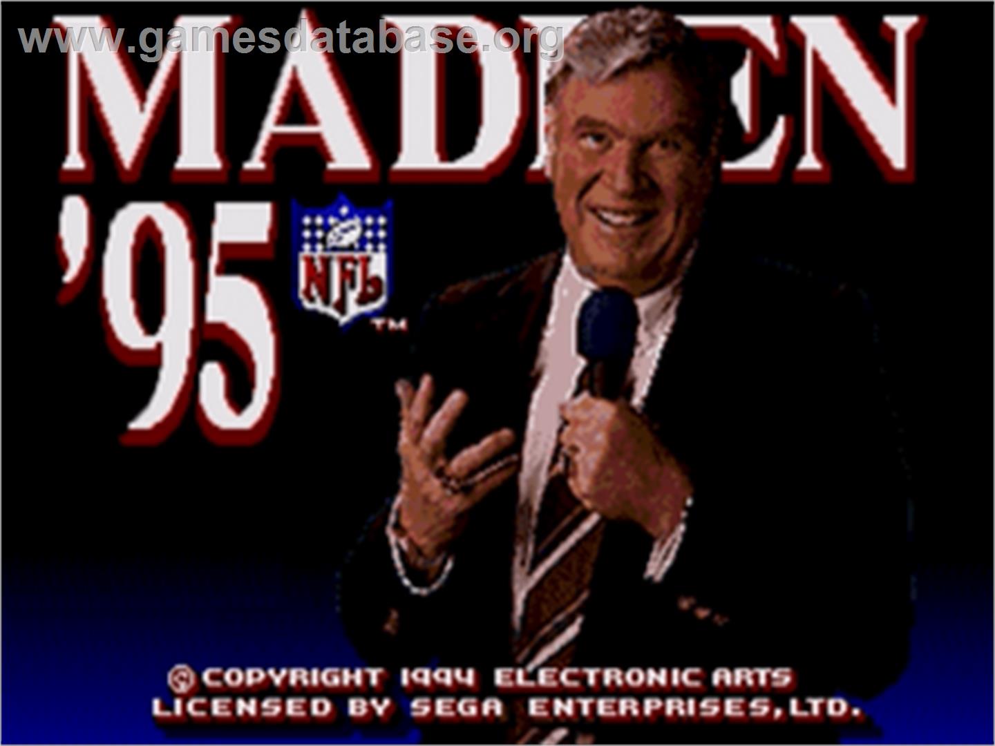 Madden NFL '95 - Sega Nomad - Artwork - Title Screen