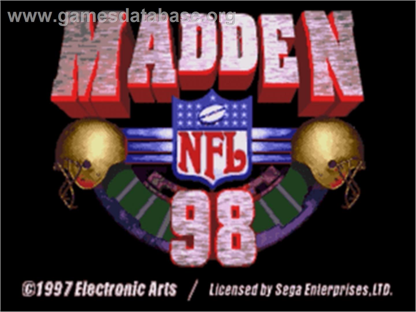 Madden NFL '98 - Sega Nomad - Artwork - Title Screen