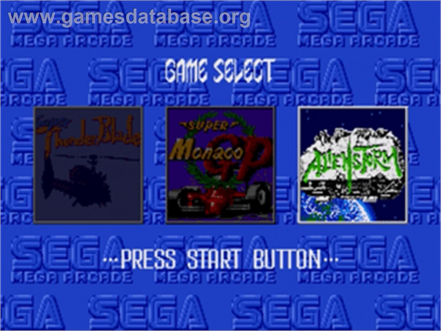 Mega Games 3 - Sega Nomad - Artwork - Title Screen