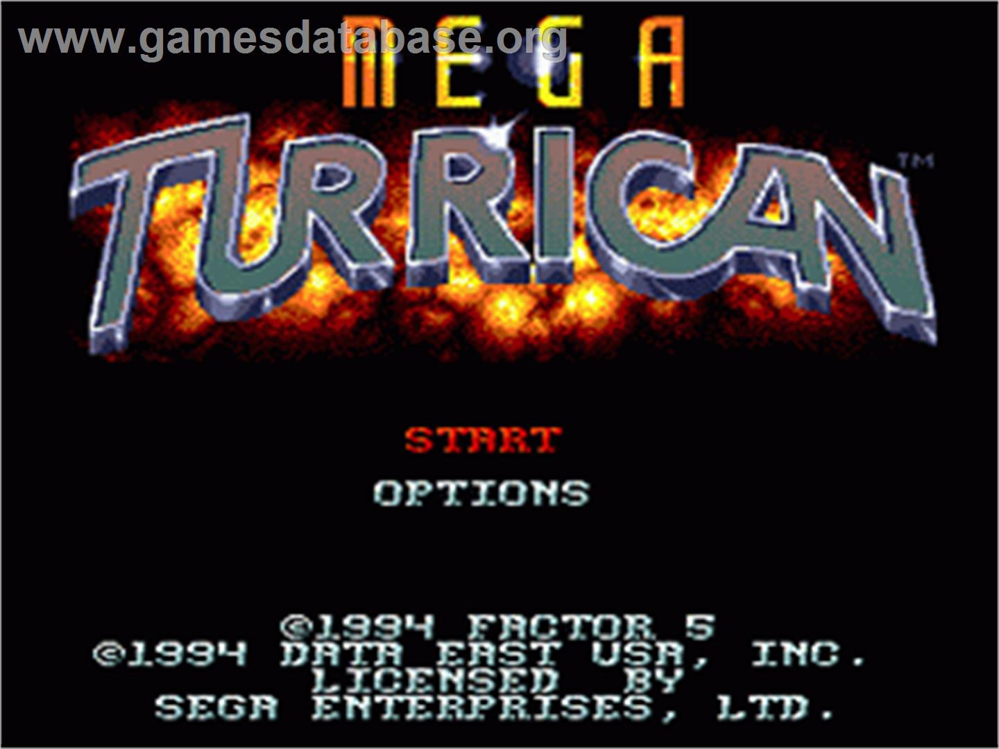 Mega Turrican - Sega Nomad - Artwork - Title Screen