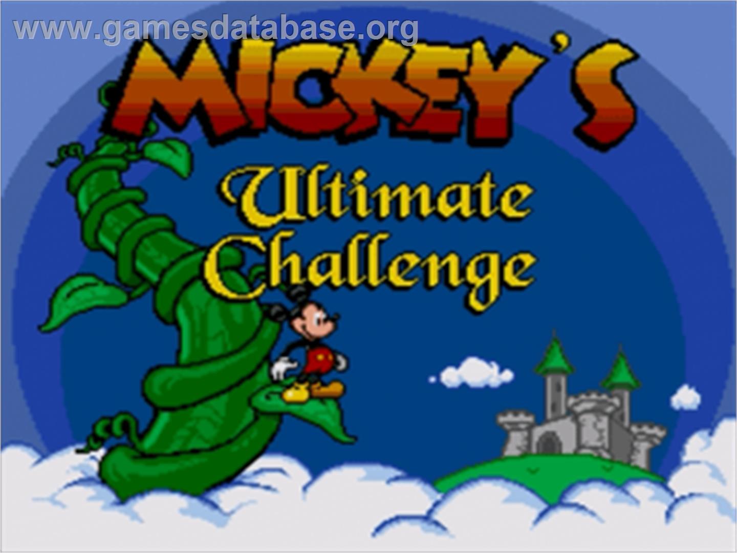 Mickey's Ultimate Challenge - Sega Nomad - Artwork - Title Screen