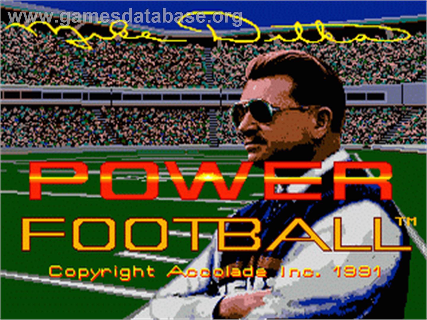 Mike Ditka Power Football - Sega Nomad - Artwork - Title Screen