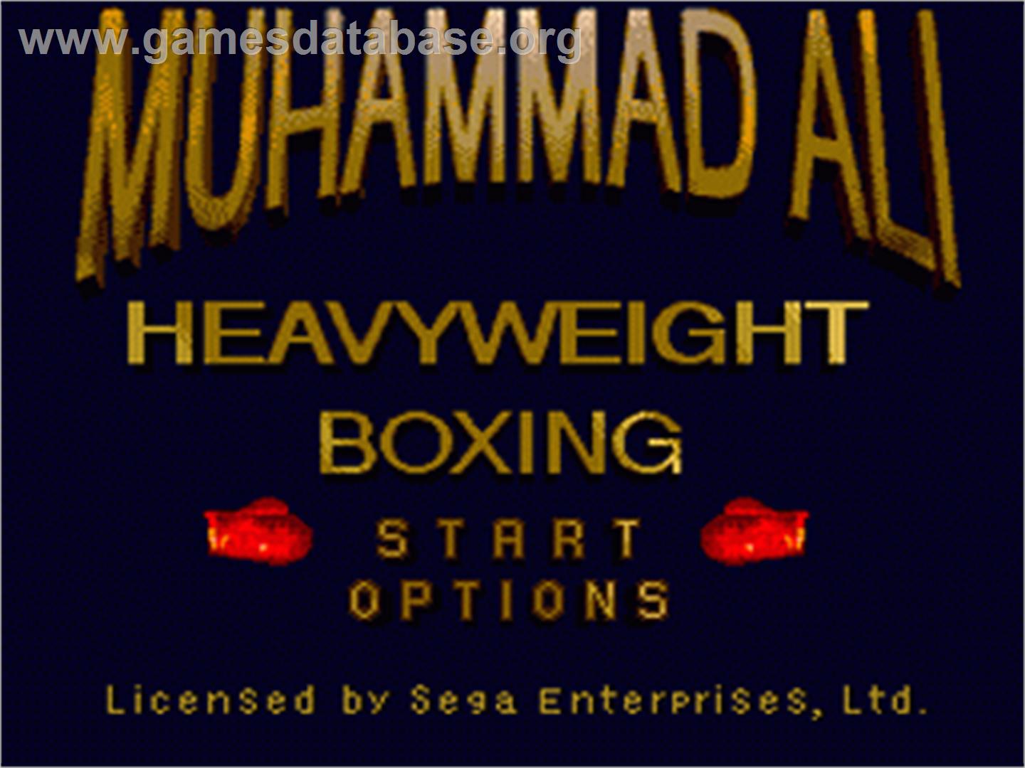 Muhammad Ali Heavyweight Boxing - Sega Nomad - Artwork - Title Screen