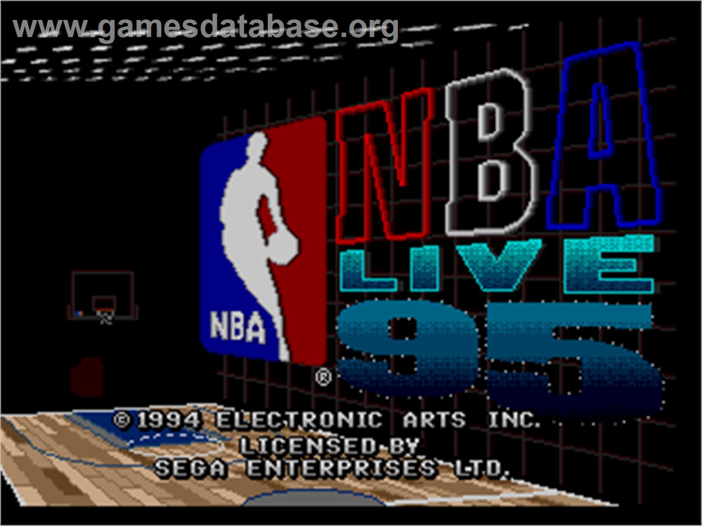 NBA Live '95 - Sega Nomad - Artwork - Title Screen