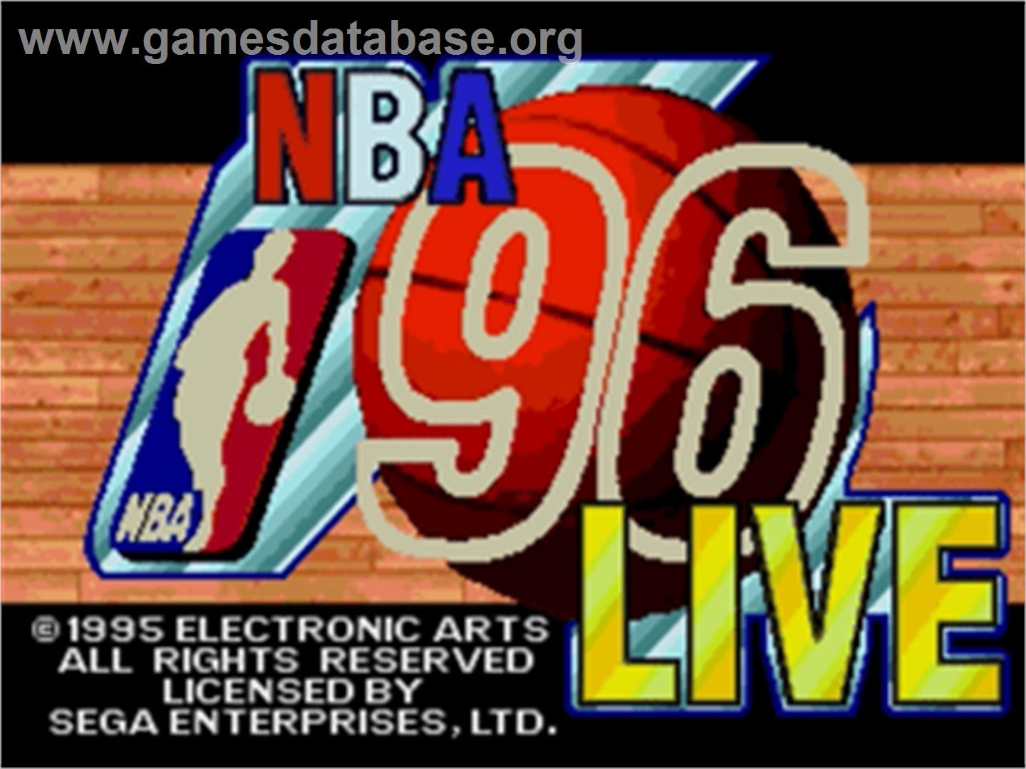 NBA Live '96 - Sega Nomad - Artwork - Title Screen