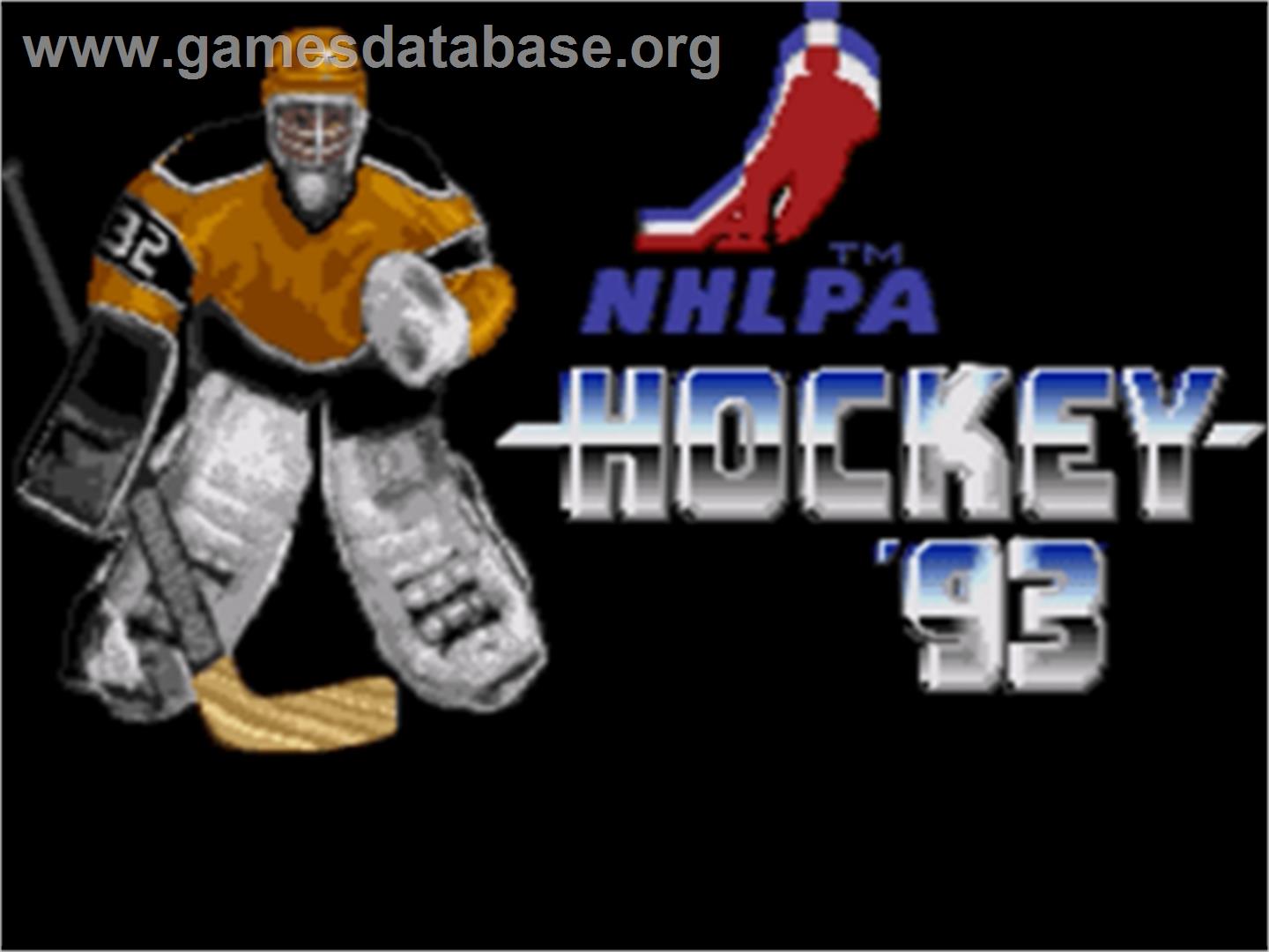 NHLPA Hockey '93 - Sega Nomad - Artwork - Title Screen