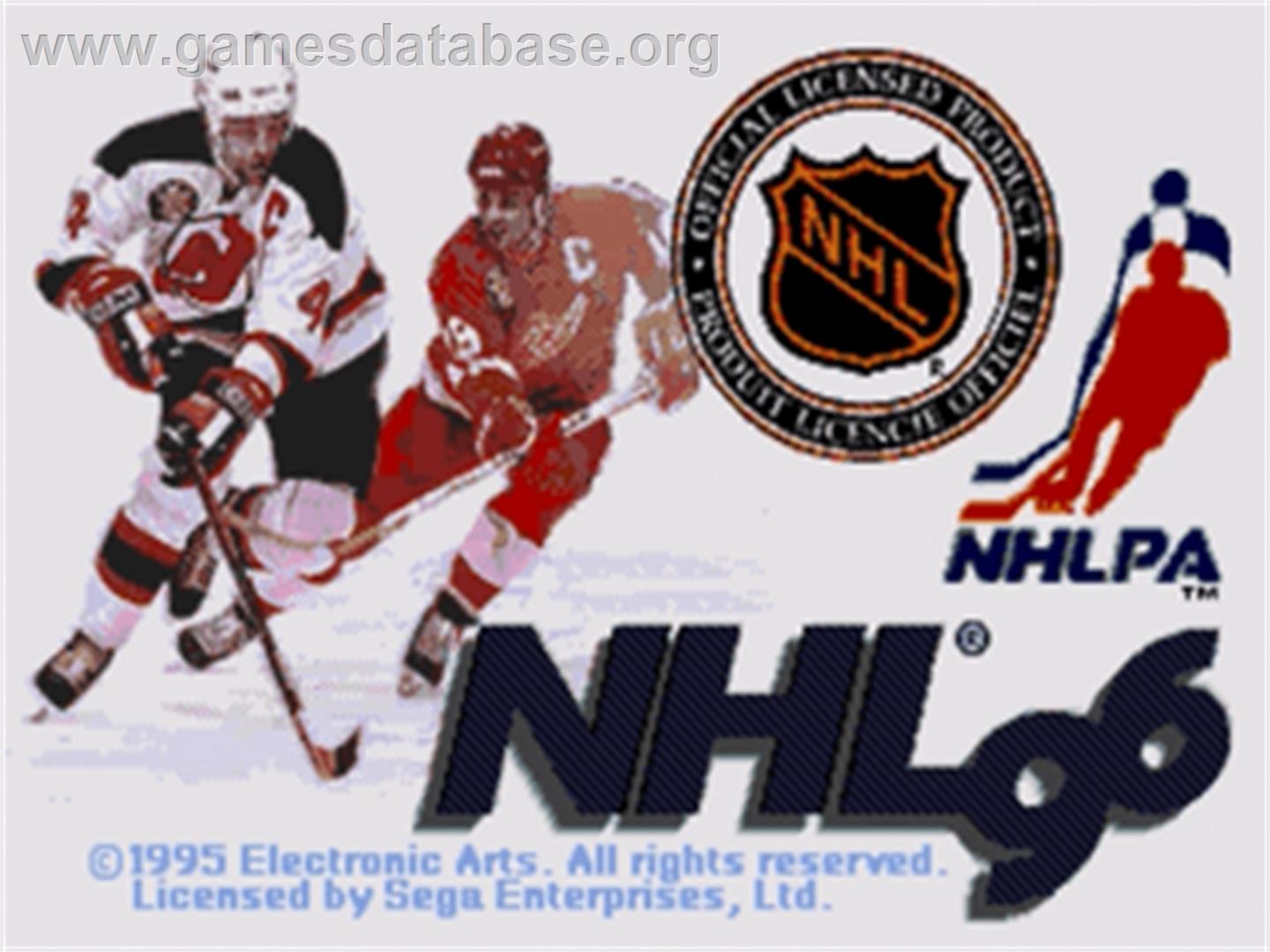 NHL '96 - Sega Nomad - Artwork - Title Screen