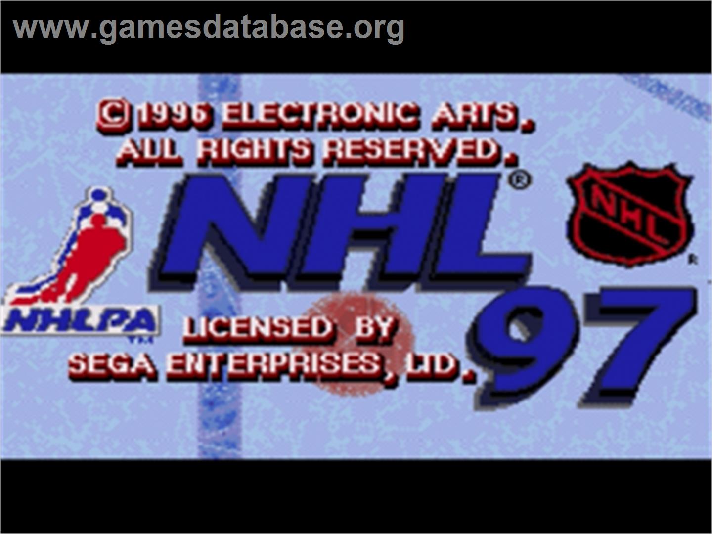NHL '97 - Sega Nomad - Artwork - Title Screen