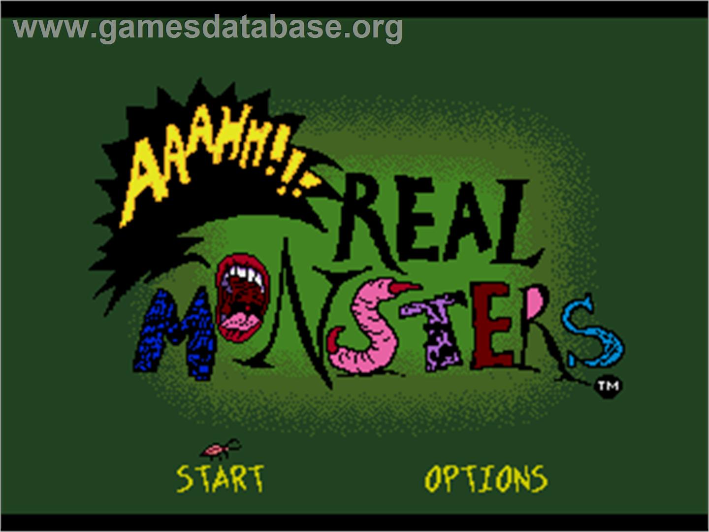 Nickelodeon: Aaahh!!! Real Monsters - Sega Nomad - Artwork - Title Screen
