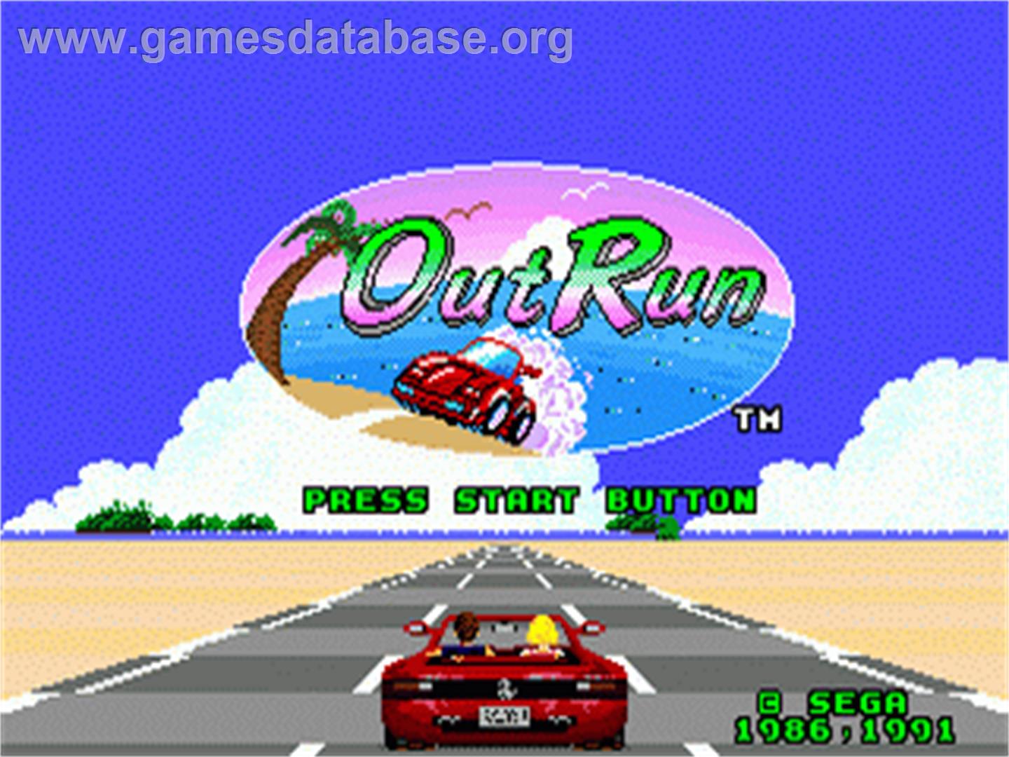 Out Run - Sega Nomad - Artwork - Title Screen
