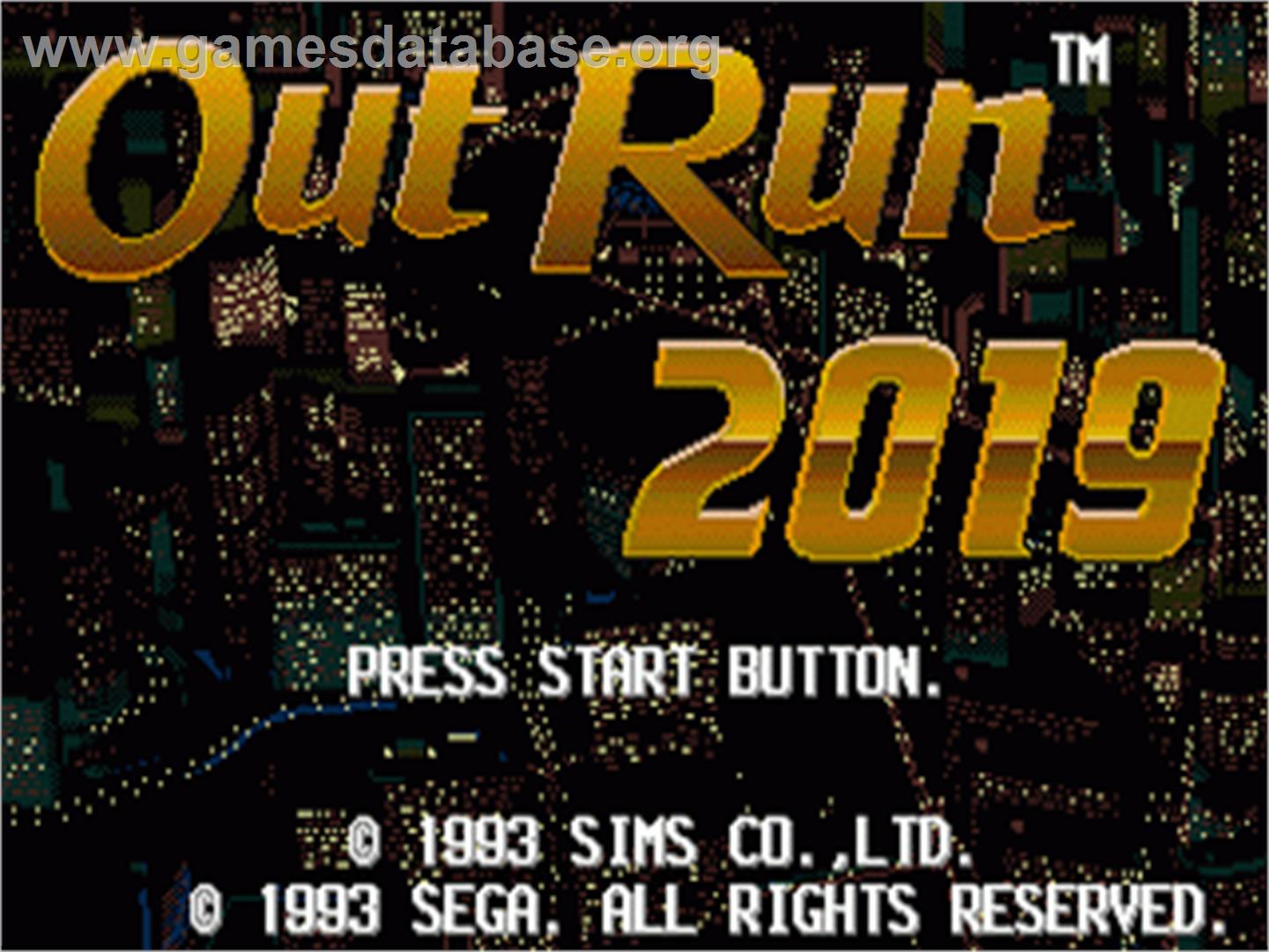 Out Run 2019 - Sega Nomad - Artwork - Title Screen