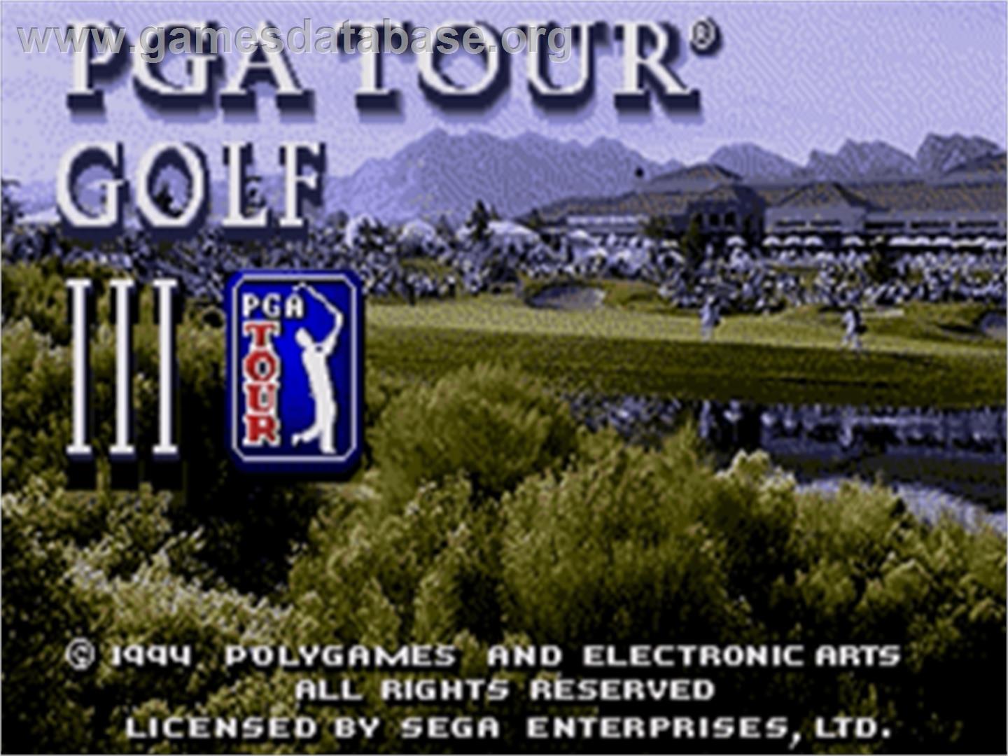 PGA Tour Golf 3 - Sega Nomad - Artwork - Title Screen